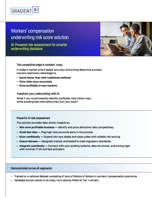 Underwriting risk score solution